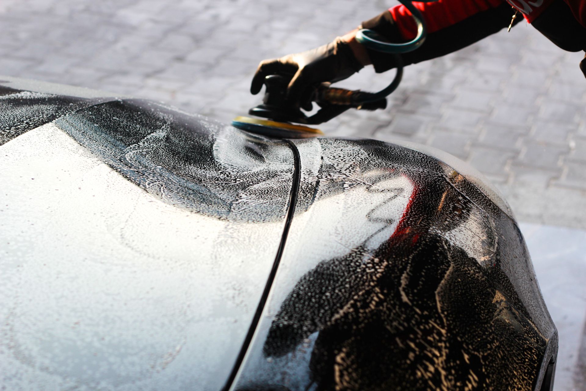 Lakschade handmatig bijgewerkt, spot repair