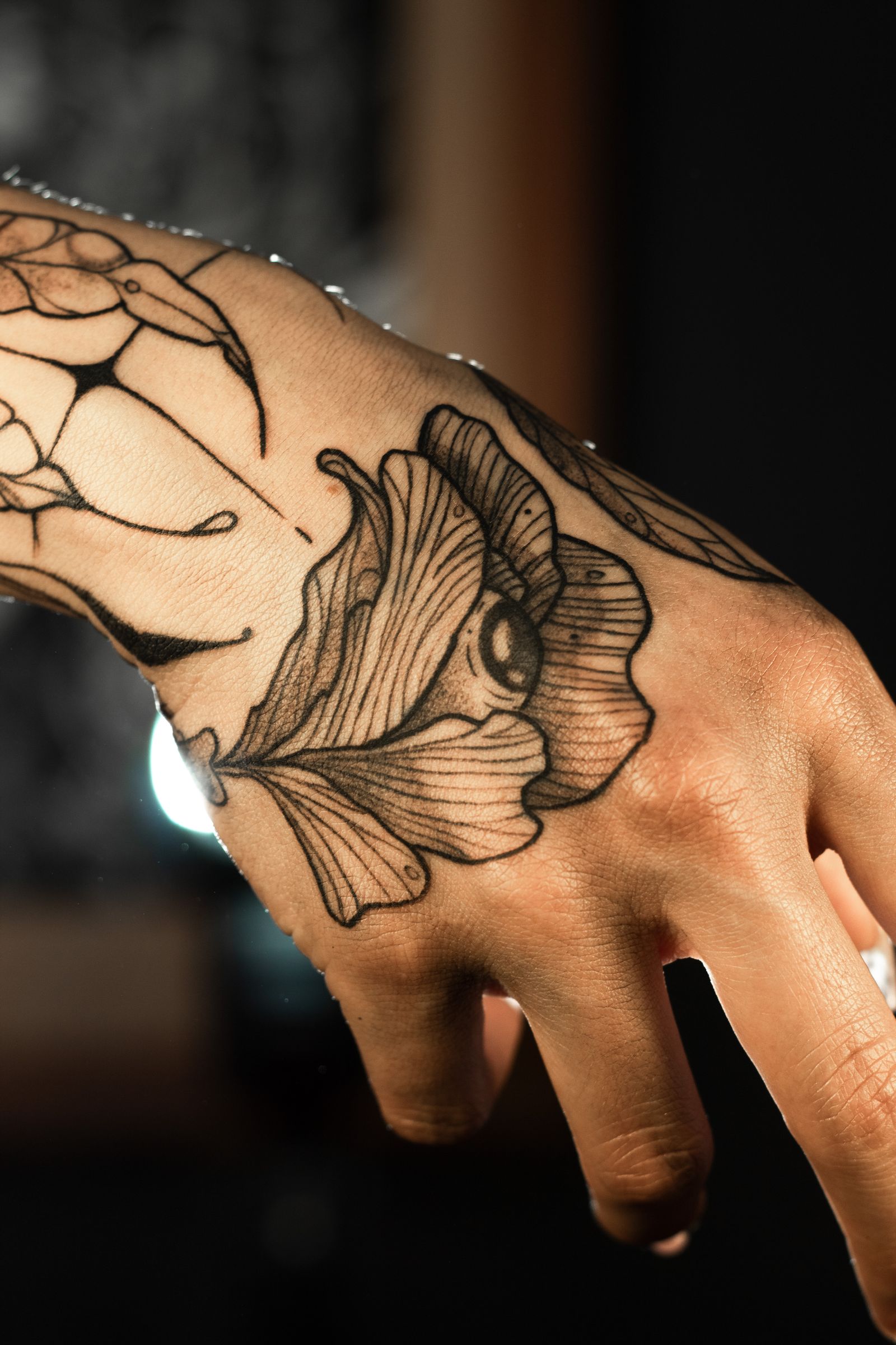 Dotwork tattoo detail