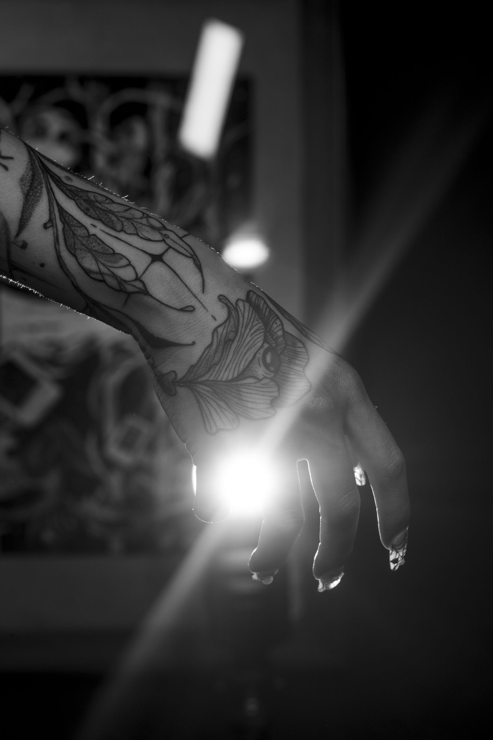 Detail van een afgewerkte tattoo